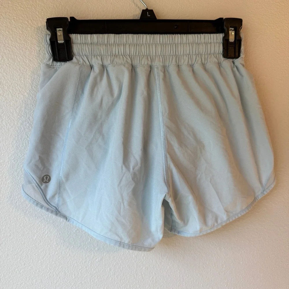 Lululemon light blue Hotty Hot Shorts, Size 2 Tall - Picture 5 of 5